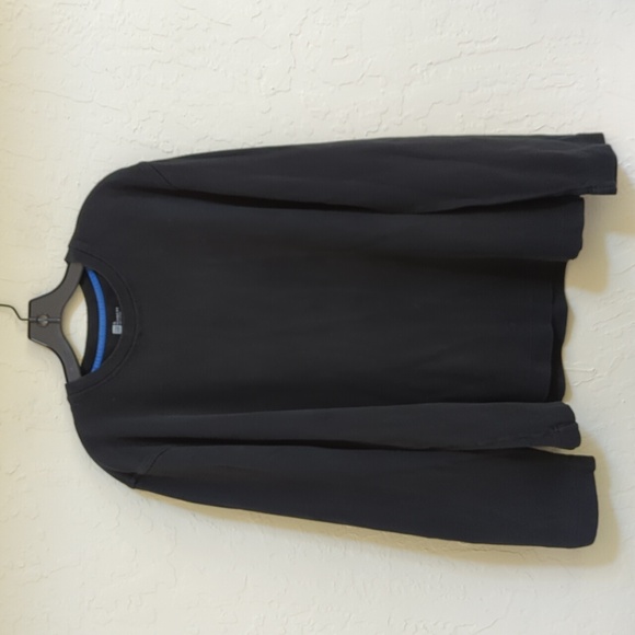 GAP Other - GAP Black Long Sleeve Waffle Knit Pullover Tee with Crew Neck Size XL